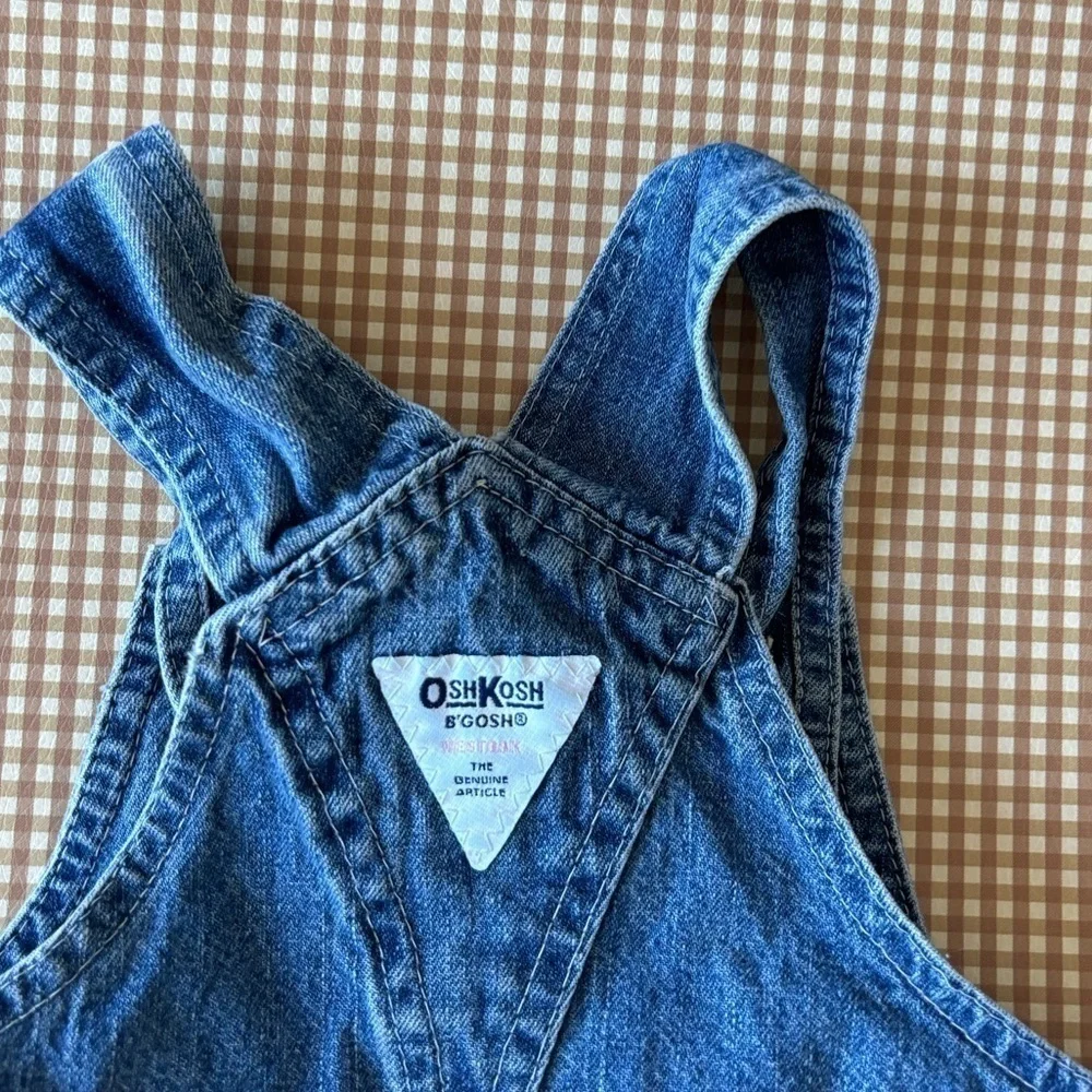 Vintage OshKosh Toddler denim overalls style‎ jumper dress. Size 4